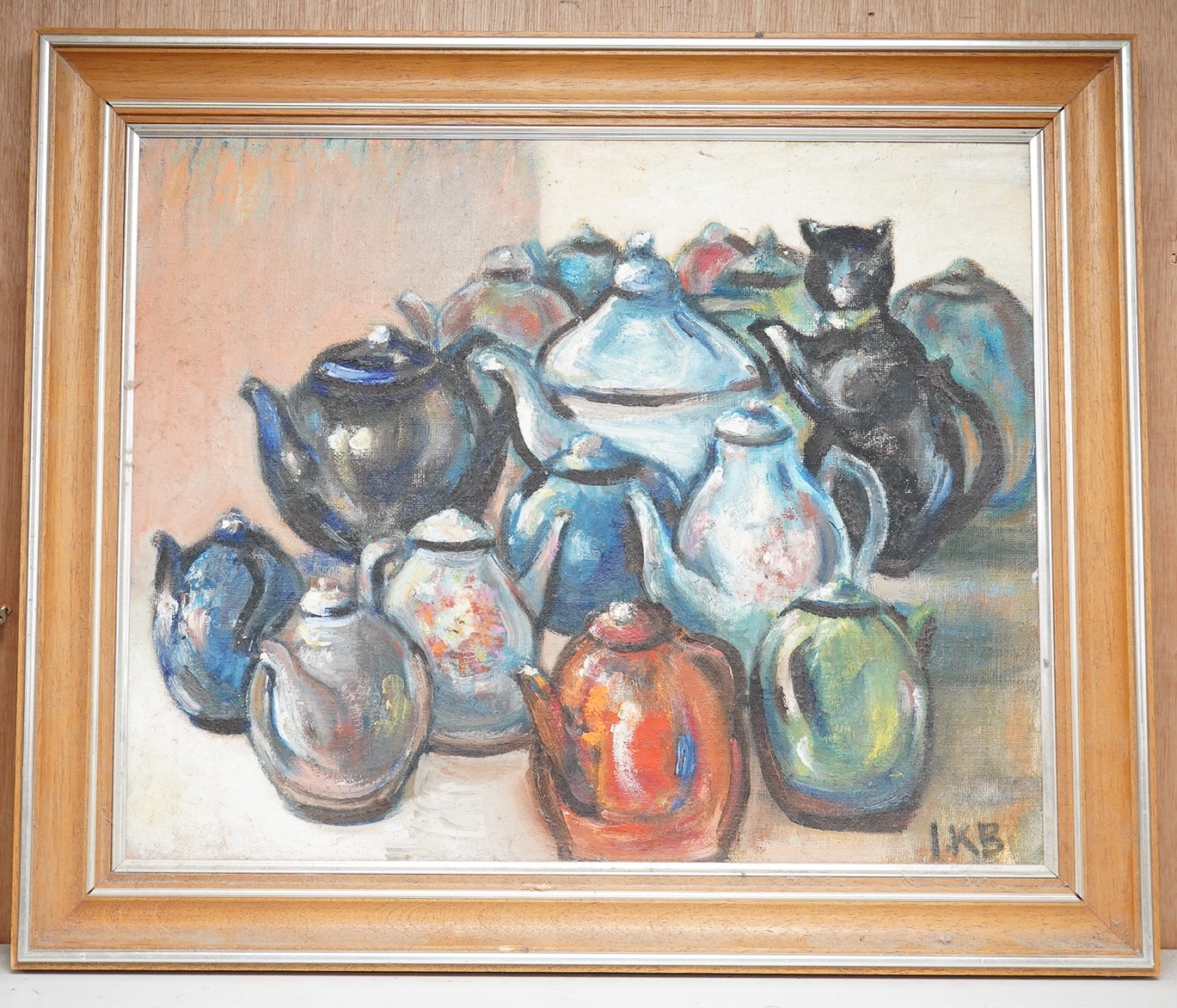 Isobel Knight Barnard, three oils on canvas and board, Still life’s of fruit and vessels, two signed, largest 39 x 49cm. Condition - good